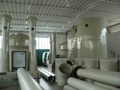 ecowair, stripping tower, scrubber, air cleaning, air treatment, air depuration, smokes cleaning, acid vapors cleaning